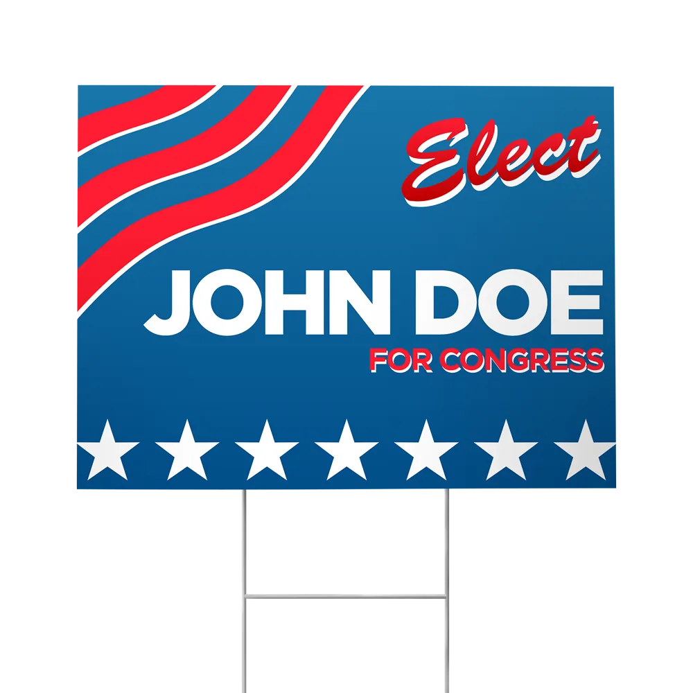 Sample yard sign printed by RB Printing & Marketing