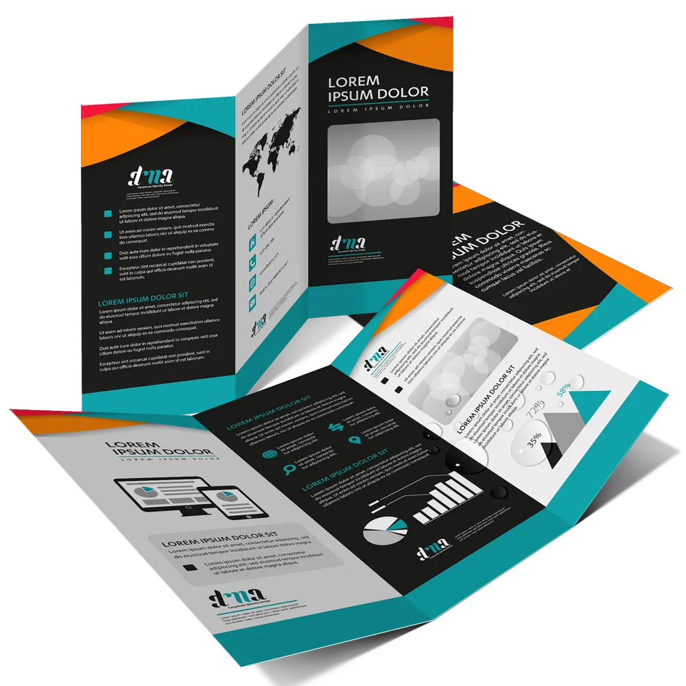 Sample tri-fold brochure printed by RB Printing & Marketing