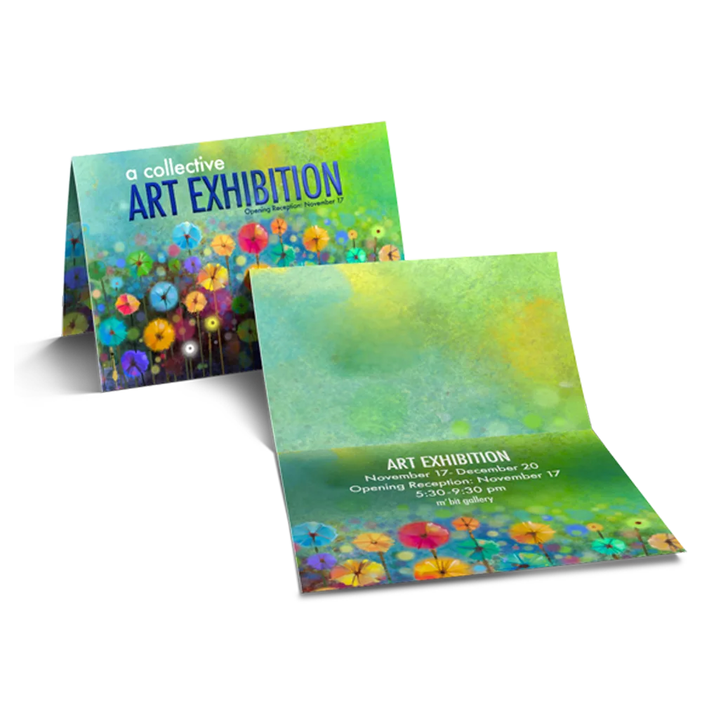 Sample folded invitation card printed by RB Printing & Marketing