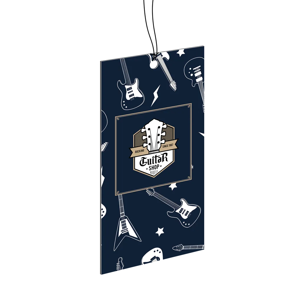 Sample hang tag printed by RB Printing & Marketing
