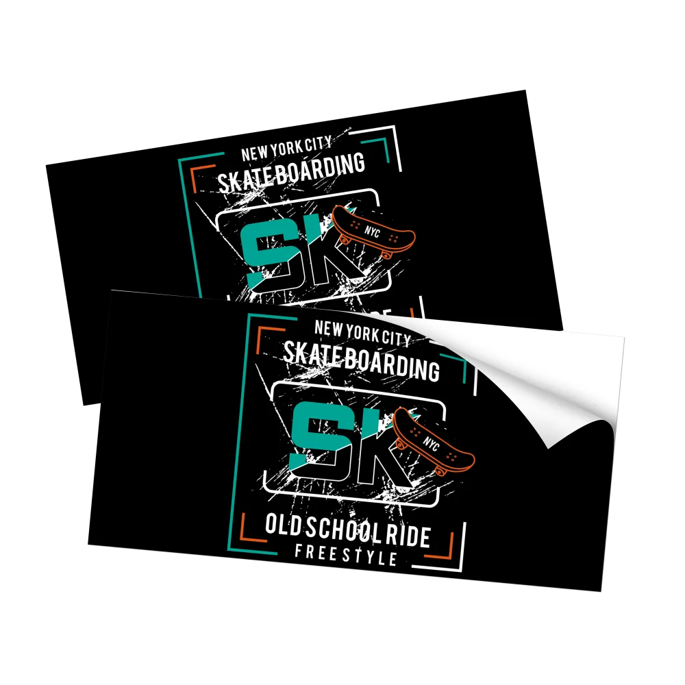 Sample custom stickers printed by RB Printing & Marketing