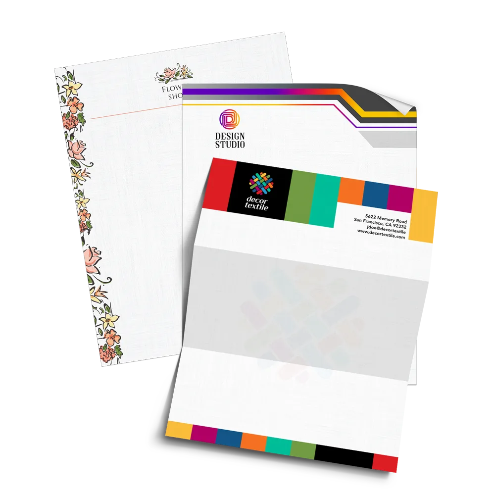 Sample letterhead printed by RB Printing & Marketing