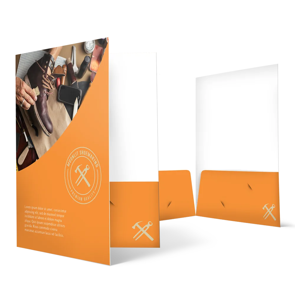 Sample presentation folder printed by RB Printing & Marketing